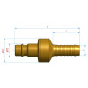Szybkozłącze NW732 Profi  Euro 26SF BSP do węża 6mm