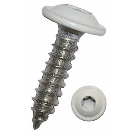 Blachowkręty 4,8x16 z łbem podkładkowym biel 100 szt. DRESSELHAUS 4635-4.8X16