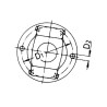 (2)Widłak 1 flansza Ø100mm/84/6 40394