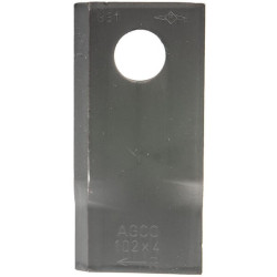 Fella 140692 Nożyk kosiarki rotacyjnej prawy 102x48x4 mm otwór Ø 19 mm okrągły pasuje do Fella