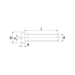 Wkręt z łbem walcowym DIN84 M5x30 mm ocynk kl. 4.8 