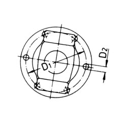 (2)Widłak 1 flansza Ø100mm/84/6 41143