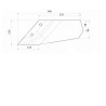 Lemieszyk boczy FL35D prawy  345mm Agro Interstar