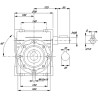 Przekładnia ślimakowa 25 do 1 type GR 090