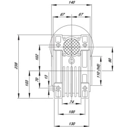 Przekładnia ślimakowa 50 do 1 type GR 090