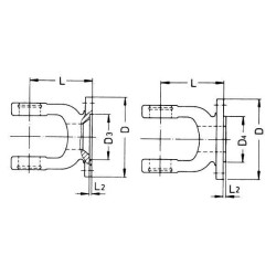 Widłak 1 flansza Ø190mm/165/6 330588
