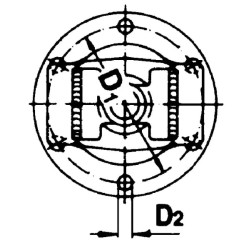 Widłak 1 flansza Ø160mm/138/6 136983