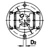 Widłak 1 flansza Ø160mm/138/6 136983