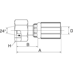 Armatura wtłaczana DN6-M16x1,5 4G10FDLORX Gates 5414465712876