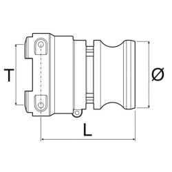 Adapter Camlock 1i1/2" z końcówką żeńską T6