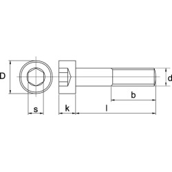 Śruba imbusowa UNC kl. 12.9 , 5/16"x1 1/4"(31,75)