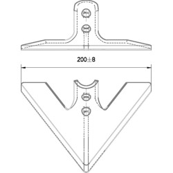 Gęsiostopa 200x6 mm 2-otw.