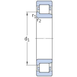Łożysko 55x100x21 wałeczkowe NJ211E SKF