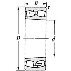Łożysko 45x100x25, 21309K SKF