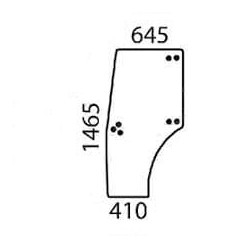 000988200 Szyba Deutz Fahr drzwi lewa SDF 2250-000988200