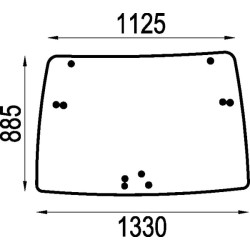 001064030 Szyba Deutz Fahr przednia dolna SDF 2250-001064030