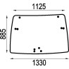 001064030 Szyba Deutz Fahr przednia dolna SDF 2250-001064030