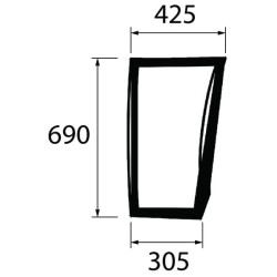 00121434010 Szyba Deutz Fahr przednia dolna Kramp 3660980069557