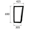 00121434010 Szyba Deutz Fahr przednia dolna Kramp 3660980069557