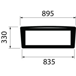 00121439010 Szyba Deutz Fahr tylna dolna Kramp 3660980069588