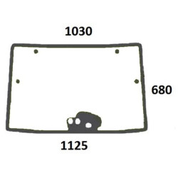 00150354010 Szyba Deutz Fahr przednia górna Kramp 8716106708826