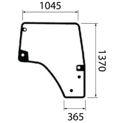 00155532040KR Szyba Deutz Fahr drzwi, prawa, Kramp 8716106709199