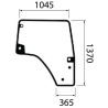 00155532040KR Szyba Deutz Fahr drzwi, prawa, Kramp 8716106709199