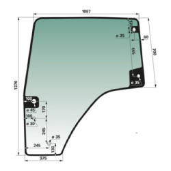 00155691040KR Szyba Deutz Fahr drzwi lewa Kramp 8716106709182