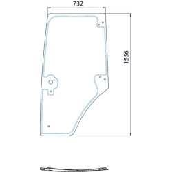 0021603591 Szyba Deutz Fahr drzwi lewa Kramp 8719607109239