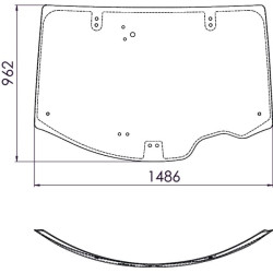 0022379340 Szyba Deutz Fahr tylna Kramp 8719607117944