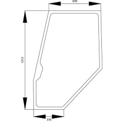 04386535 Szyba Deutz Fahr drzwi SDF 2250-04386535