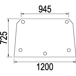 3226351R3 Szyba Case tylna górna Kramp 3660980016483