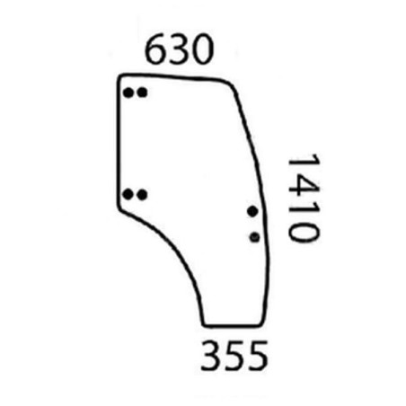 3667429M1 Szyba Landini drzwi, prawa,