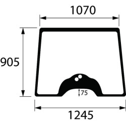 3821747M1 Szyba Massey Ferguson przednia górna Kramp 8719607324618