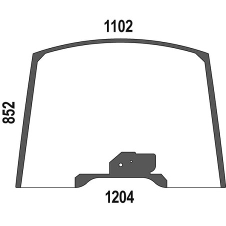 47358017 Szyba Deutz Fahr przednia górna Kramp 8719493167979