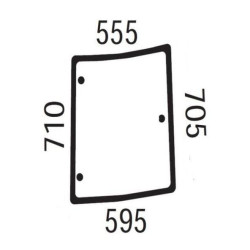 5089556 Szyba New Holland boczna Kramp 2100-5089556N