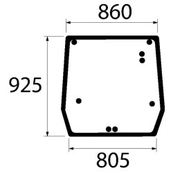 5089562 Szyba New Holland tylna górna Kramp 3660980064149