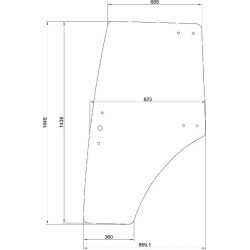 5336909203 Szyba Zetor drzwi lewa Kramp 8719493113143