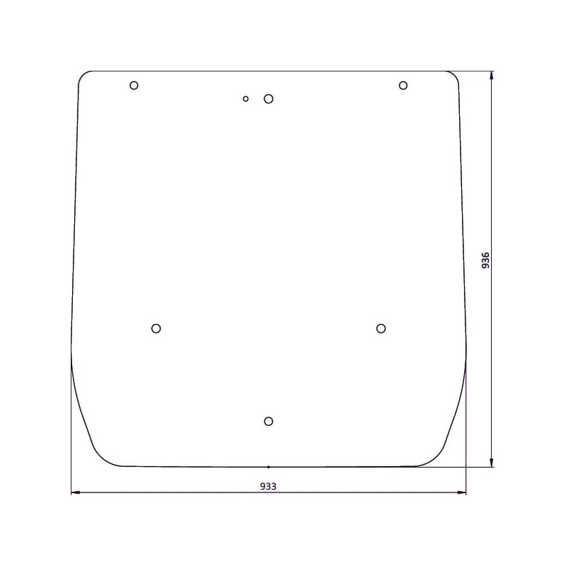 84327955 Szyba Case IH tylna Kramp 8719607324601