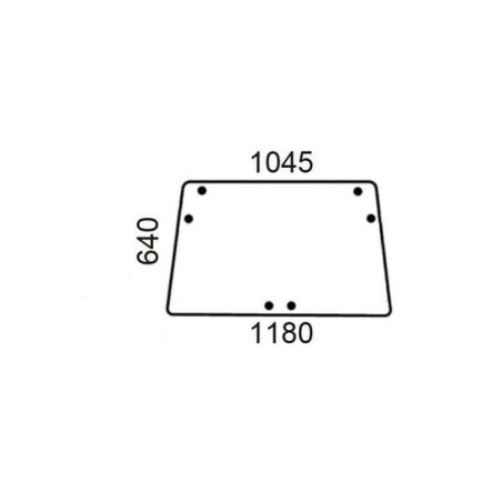 AL70099 Szyba John Deere tylna