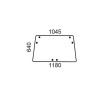 AL70099 Szyba John Deere tylna