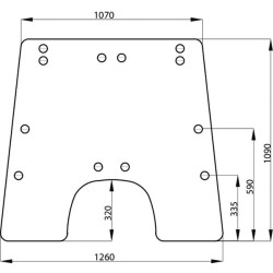 AL71287 Szyba John Deere przednia, uchylna, Unbranded 3660980063319