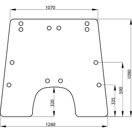 AL71287 Szyba John Deere przednia, uchylna, Unbranded 3660980063319