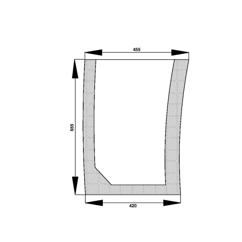 190029A5 Szyba Case przednia dolna Kramp 3660980024143