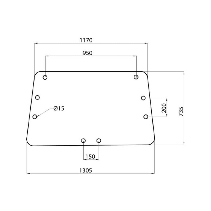 3221542R1 Szyba Case tylna górna Kramp 8719607205696