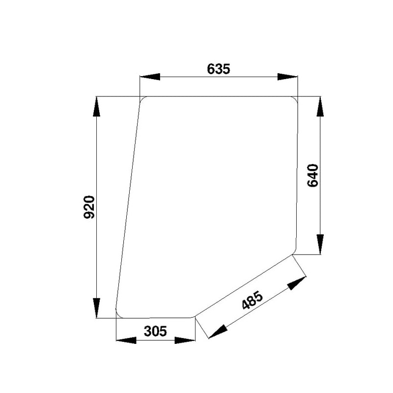 3223761R1 Szyba Case drzwi Kramp 3660980057363