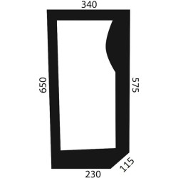 82001924 Szyba Case przednia dolna Kramp 8719607183574