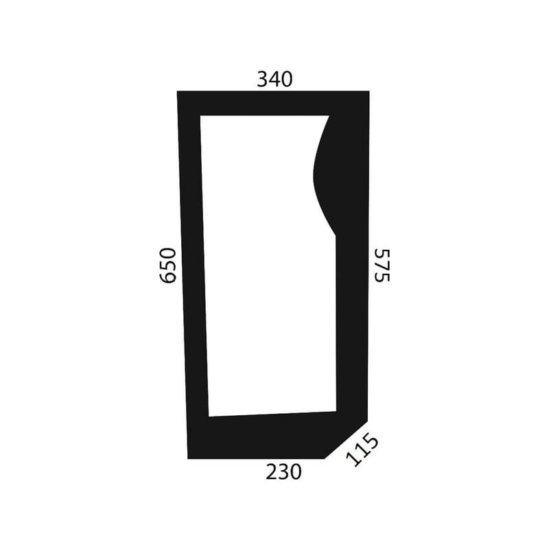 82001924 Szyba Case przednia dolna Kramp 8719607183574
