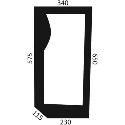 82001923 Szyba Case przednia dolna Kramp 3660980026093