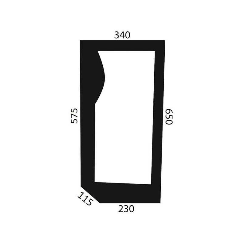 82001923 Szyba Case przednia dolna Kramp 3660980026093